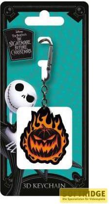 Actual product image Pyramid Disney 3D porte-clés caoutchouc The Nightmare Before Christmas Flaming Pumpkin 6 cm