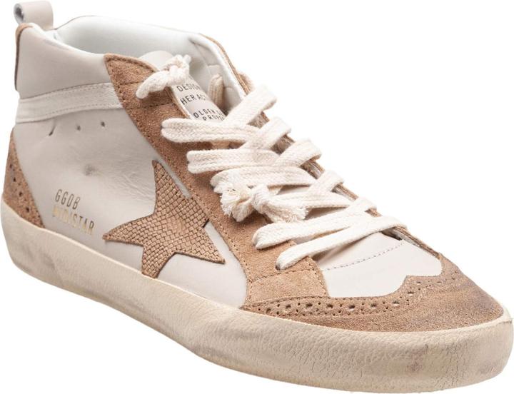 Produktbild Golden Goose mid star sneakers in leather and suede color grey/light brown (42)