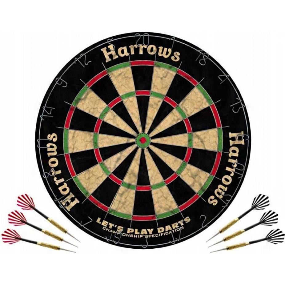 Precision Dartboard-set Lets Play Bristle Harrows