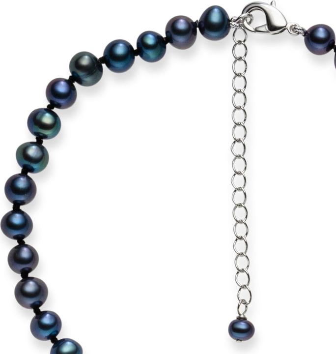 Actual product image Lulu & Jane Brass freshwater cultured pearl silver 42.0 cm base chain + 5.0 cm extension - 33346 (Brass 100%, 42 - 47 cm)