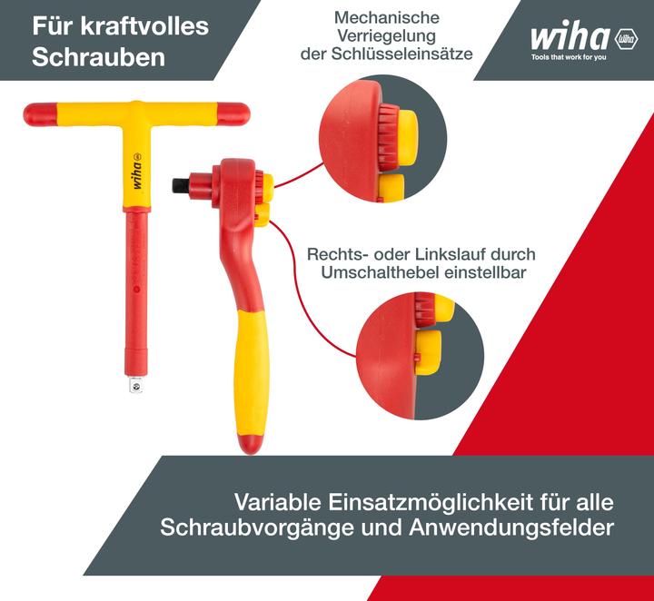 Actual product image Wiha Ratchet spanner set