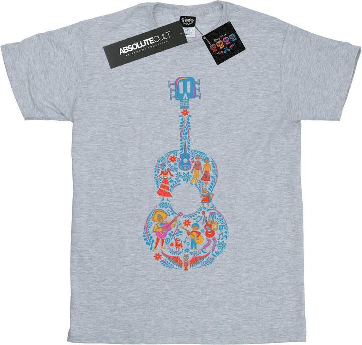 Actual product image Disney Womens/Ladies Coco Guitar Pattern Cotton Boyfriend T-Shirt (XL)