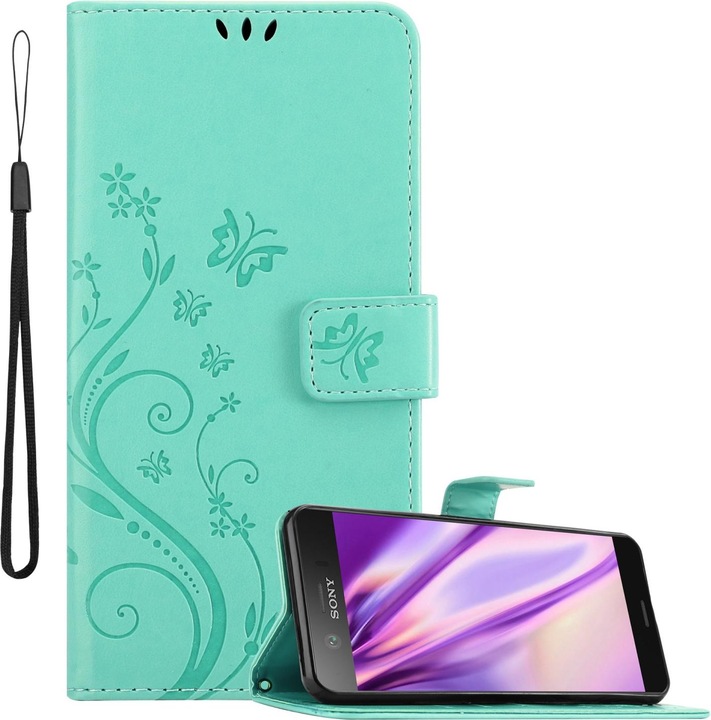 Immagine prodotto Cadorabo Custodia a libro floreale per Sony Xperia XZ1 COMPACT (Sony Xperia XZ1 Compact)