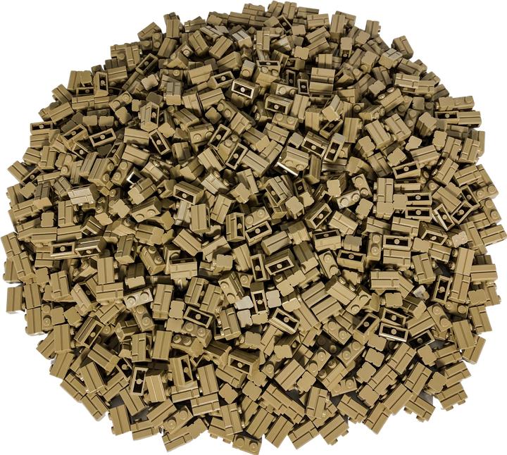 Actual product image LEGO 1x2 Bricks - 50x pieces - 98283 - dark tan, 50x (98283, LEGO Accessories)