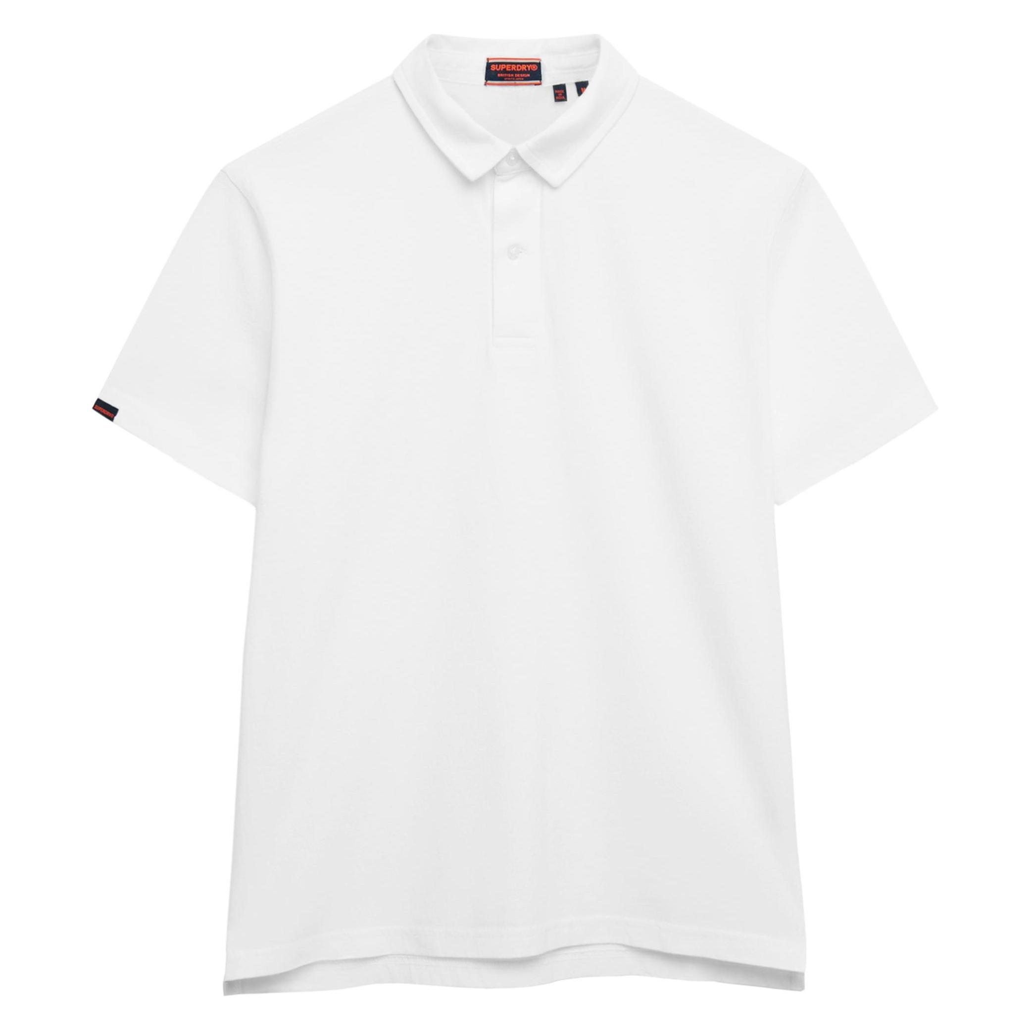 Superdry, Herren, Shirts, Essential Polohemd Aus Jersey, Weiss, (M)