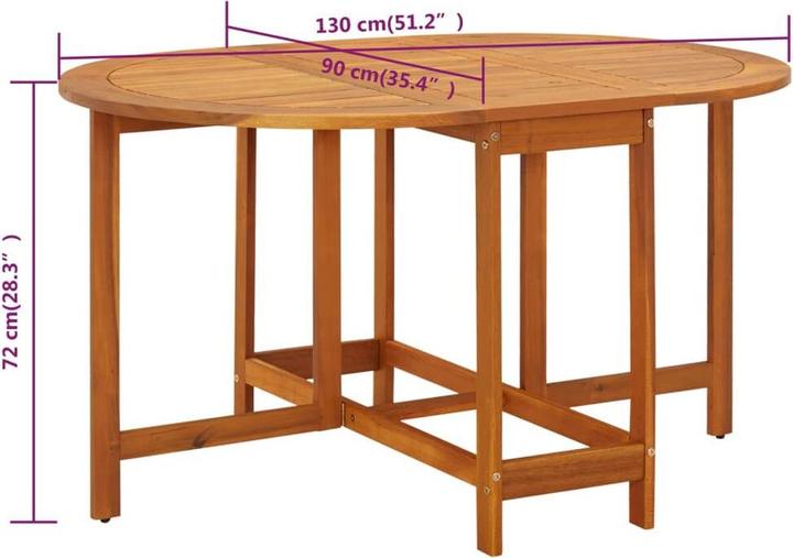 Produktbild vidaXL Esstisch (130 x 90 x 72 cm)