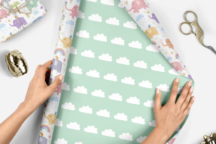 Produktbild Dabelino Geschenkpapier-Set Elefanten (4x)