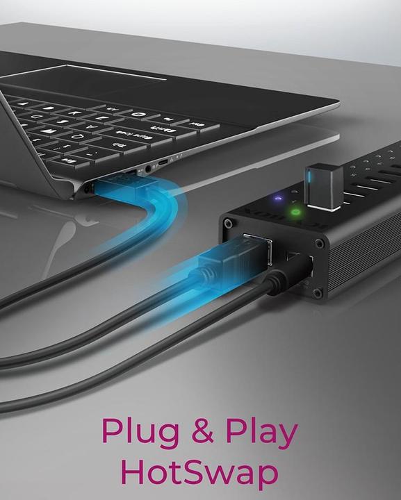Actual product image Icy Box ICY BOX 13 port hubwith USB Type-A port and 1x charging port, IB-AC6113 (USB-B, 13 Ports)