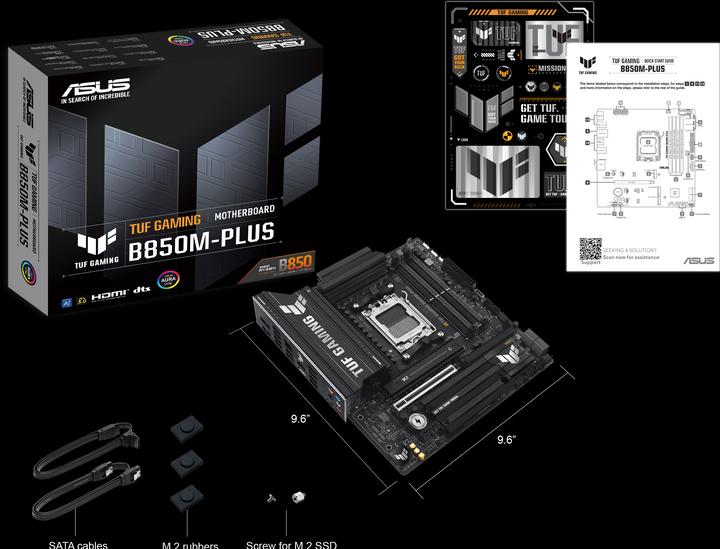 Produktbild ASUS TUF GAMING B850M-PLUS (AM5, AMD B850, mATX)