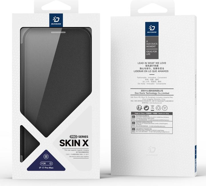 Produktbild Dux Ducis Skin X Pro Hülle für iPhone 17 Pro Max mit Wallet, MagSafe kompatibel - Schwarz (Apple iPhone 17 Pro Max)