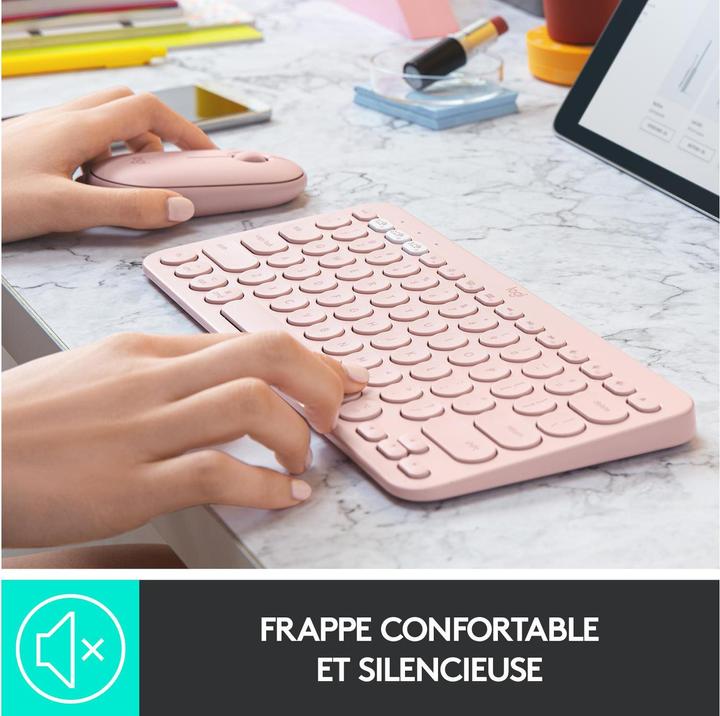 Immagine prodotto Logitech K380 per Mac Tastiera Bluetooth multi-dispositivo - ROSE - CENTRALE (CH) (CH, Senza fili)