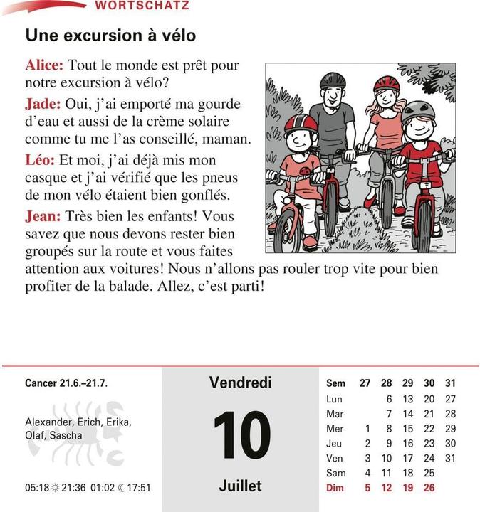 Produktbild Harenberg Französisch Sprachkalender 2026 - Französisch lernen leicht gemacht - Tagesabrei (Deutsch)