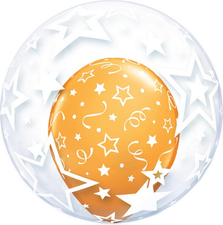 Actual product image Qualatex Star Pattern Bubble Balloon Deco Latex