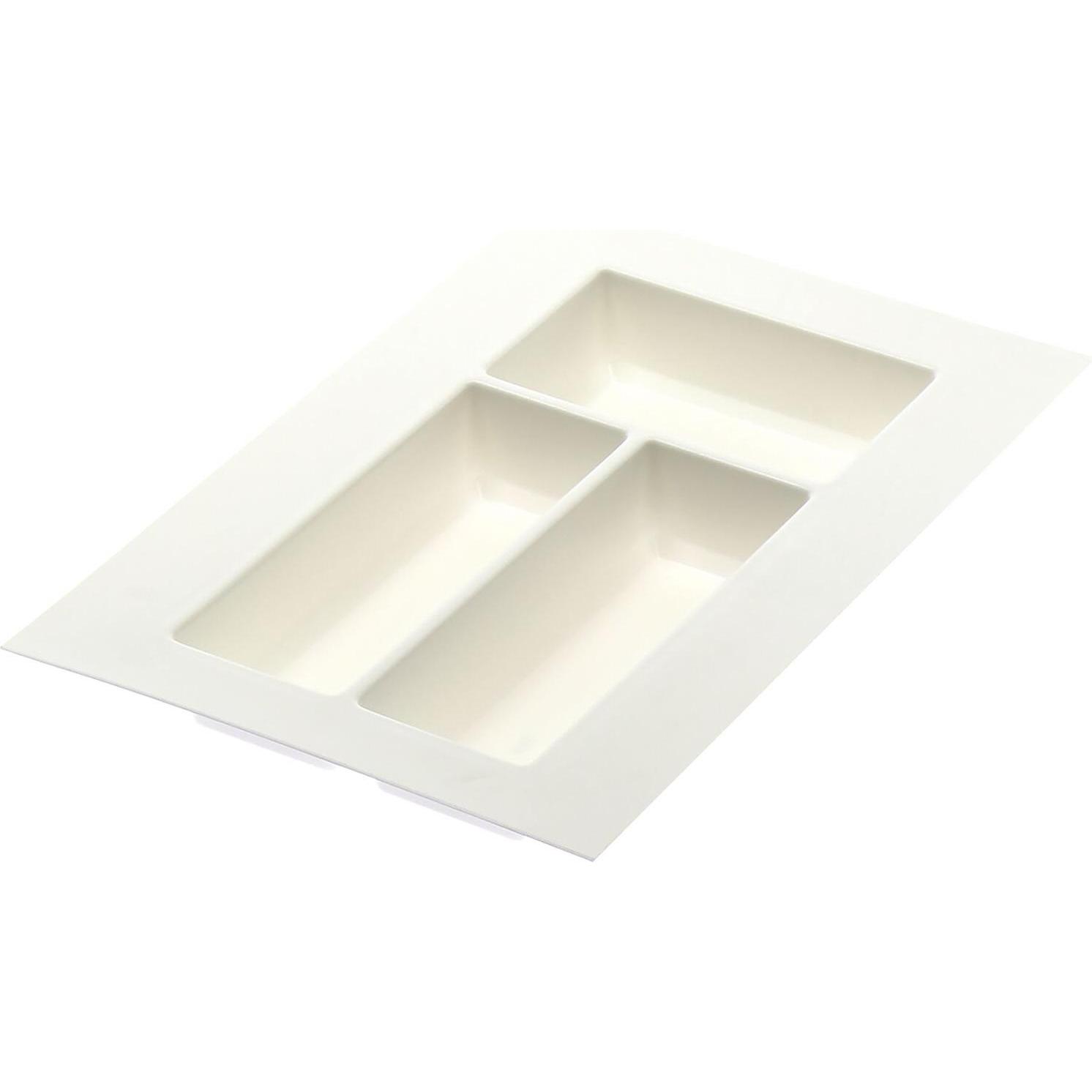 Agoform Besteckeinsatz Classico kürzbar 440x290x50,5mm, Kunststoff weiss, Besteckkasten, Weiss