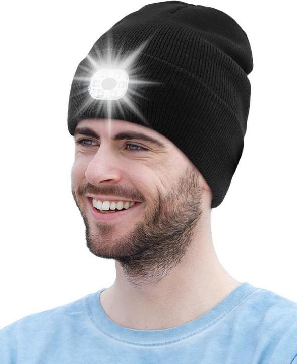 Produktbild Japcell Strickmütze mit integriertem wiederaufladbarem LED-Licht (120 lm)