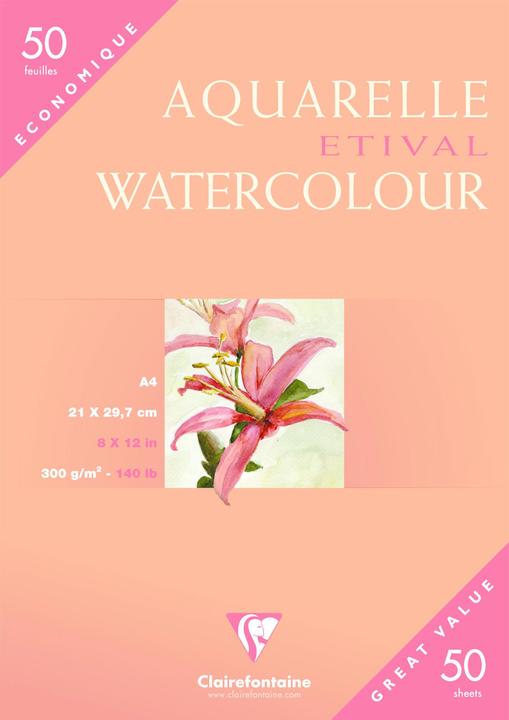 Produktbild Clairefontaine Feuchte Techniken (300 g/m², 100 x)