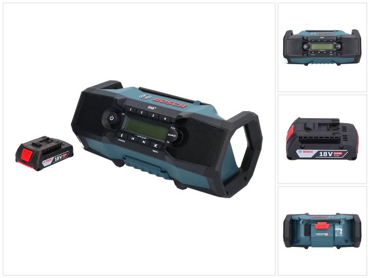 Produktbild Bosch Professional Bosch GPB 18V-2 SC Professional Akku Baustellenradio 18 V DAB+ Bluetooth AUX + 1x Akku 2,0 Ah - ohne