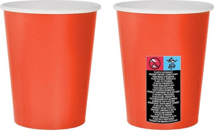 Produktbild GoDan Rote Pappbecher 250ml, 14 Stk (14x)