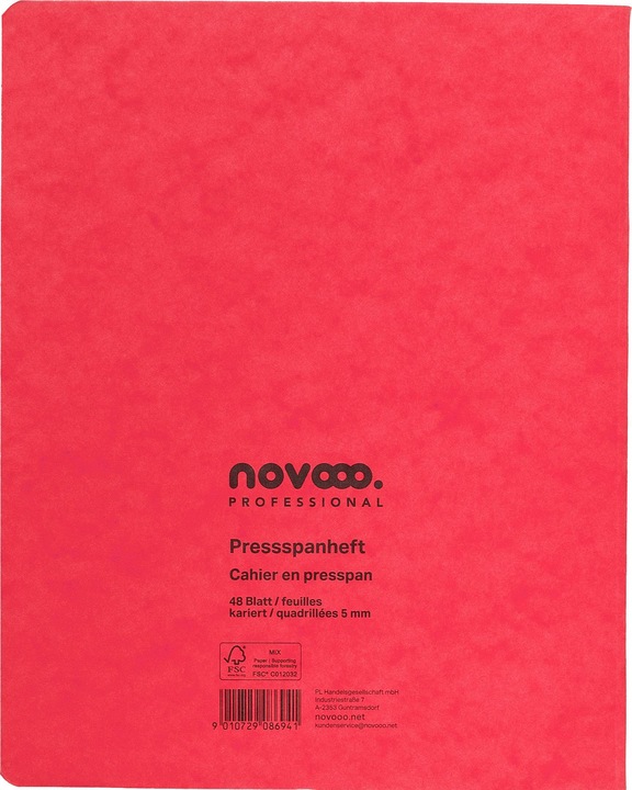 Immagine prodotto Novooo Pressspanheft (175 x 220 mm, Quadretti)