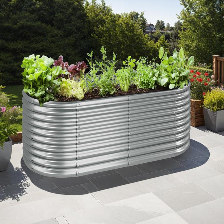 Image du produit tectake Jardinière surélevée Flormma, 1257l, galvanisé, 200x100x80cm