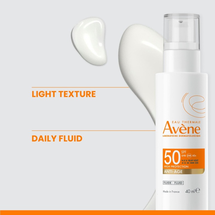 Actual product image Avène Sun Expert Anti-Aging Fluid SPF50 40ml (Sun cream face, SPF 50, 40 ml)