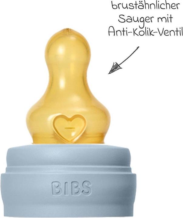 Productafbeelding Bibs Anti Kolik Flasche Latex 150 ml Slow Flow Baby Blue (150 ml)