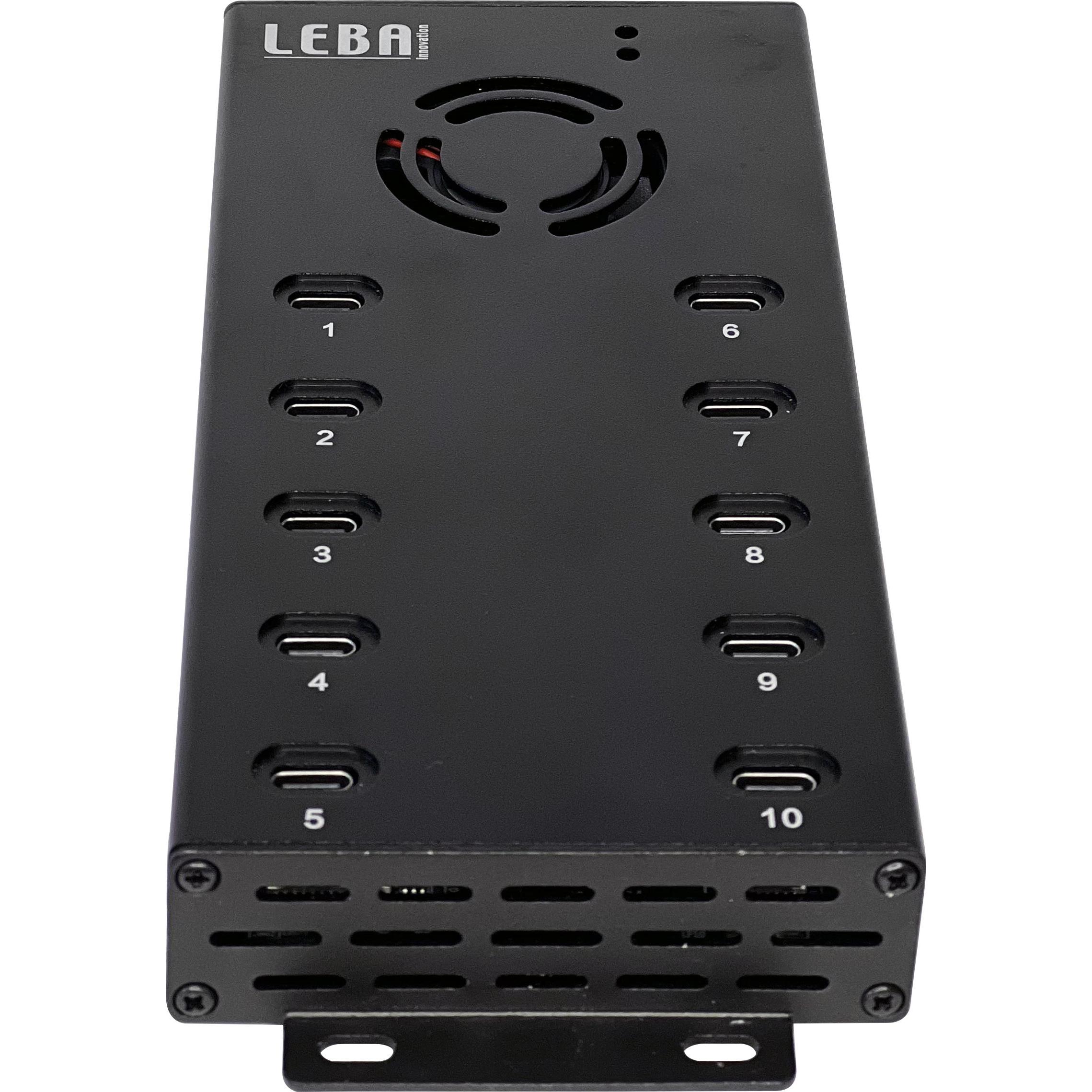 Thumbnail - Leba NoteSync, USB-C, 12 Watt pr. (12 W), USB Ladegerät, Schwarz