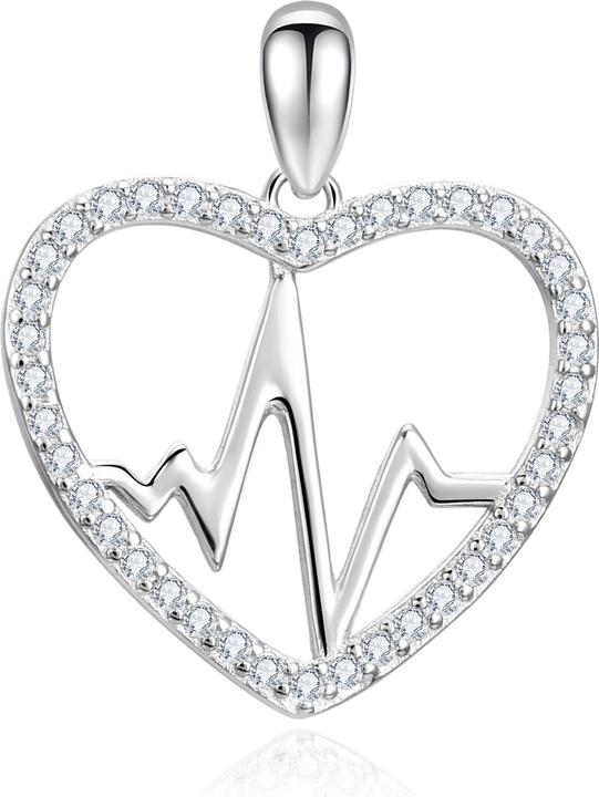 Immagine prodotto Beneto OriginálnÃ stř™ÃbrnÃ½ srdÃčkovÃ½ př™ÃvÄ'sek AGH737