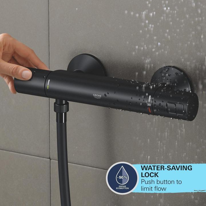 Produktbild Grohe Precision Start Thermostat-Brausearmatur inklusive Vitalio Start 110 Brausestangenset, kleben oder b