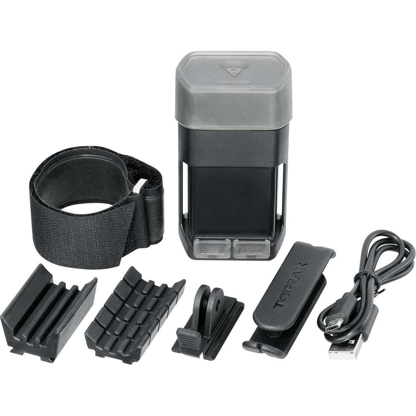 Thumbnail - Topeak Mobile Powerpack 6000 Dual Port Akku 6.0Ah Li-Ion Akku, inkl. Klett-Halterung (GoPro), Action Cam Zubehör, Schwar...