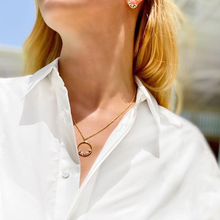 Image du produit Candy Collier Ria, argent sterling 925, plaqué or (Argent sterling 925, Plaqué or 18k, Argent massif de 925, 42 - 45 cm)