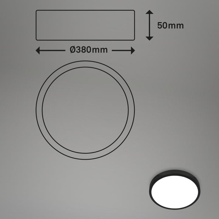 Produktbild Briloner RGBW-LED Aufbauleuchte, schwarz, 1xLED/22W (2900 lm)
