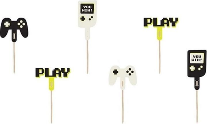 Actual product image Partydeco Cupcake Topper - Gamer (6pcs)