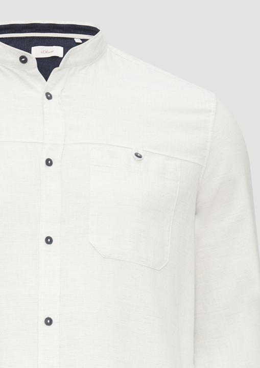 Produktbild S.Oliver Hemd Regular Fit: Strukturiertes Baumwollhemd mit Stehkragen (XXL)