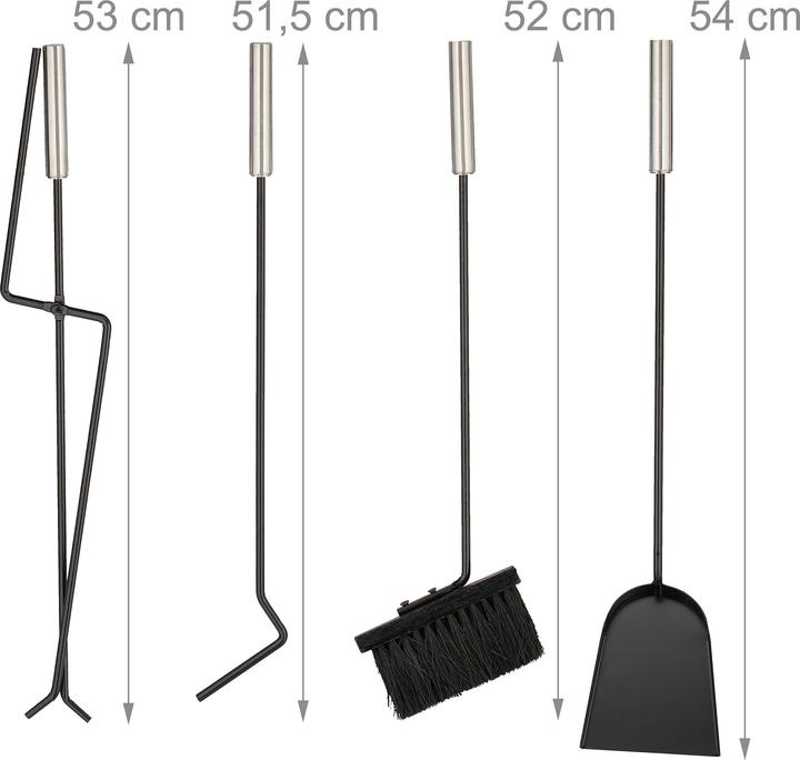 Actual product image Relaxdays 5-piece fireplace cutlery set