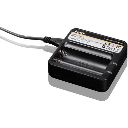 Fenix ARE-C1 Ladegerät für Akkus 18650 (1 Stk., 1000 mAh, Ladegerät inkl. Akku), Akku Ladegerät