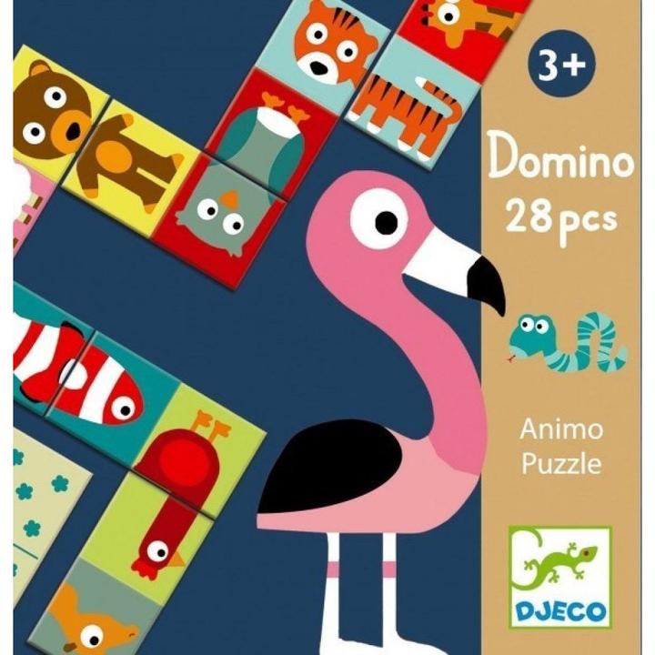 Actual product image Djeco Educational game Domino Animals (Multilingual)