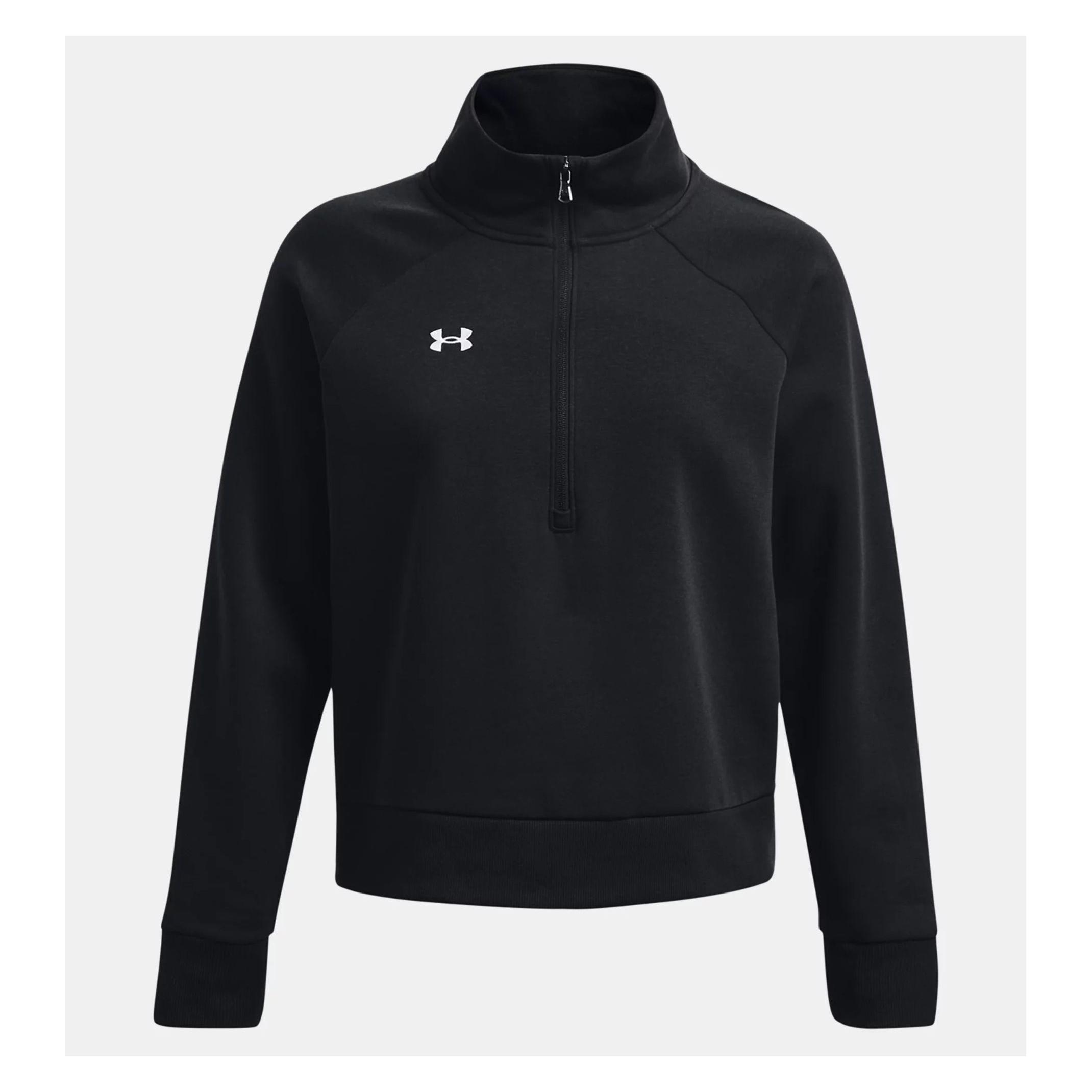 Under Armour, Damen, Pullover, Rival Fleece 1/2 Zip Sweatshirt Damen, Schwarz, (M)