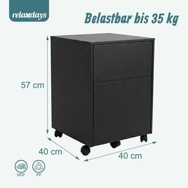 Immagine prodotto Relaxdays cassettiera mobile (40 x 40 x 57 cm)