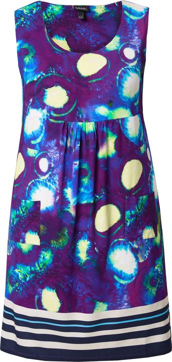 Image du produit Ulla Popken Robe en jersey imprimée, sans manches. Coupe trapèze, décolleté rond (50, 52)