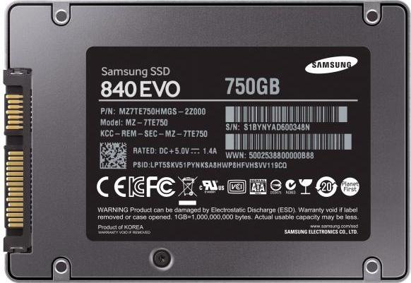 Actual product image Samsung 840 EVO Basic (750 GB, 2.5")
