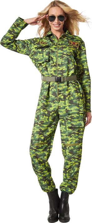 Produktbild tectake Damenkostüm Jet Fighter Pilot Camouflage (L)