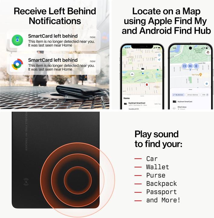 Actual product image Key Smart SmartCard V3 (Apple & Google Find My) (Android, iOS)