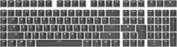 Actual product image Urage Doubleshot PBT Pudding keycap set, US/UK