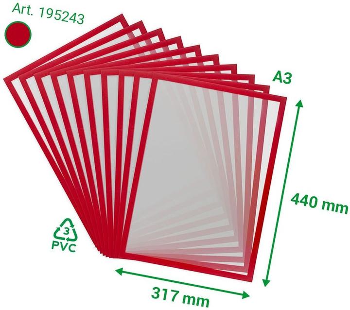 Moldura magnetica tarifold din a4 em pvc cor preto pack de 2 unidades