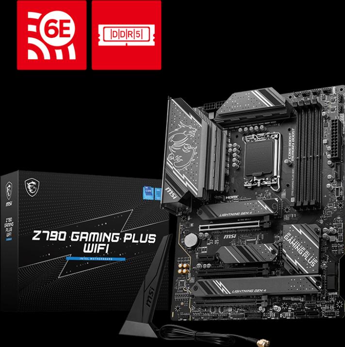 Image du produit MSI Z790 Gaming Plus Wifi (Z790,S1700,ATX,DDR5) (LGA 1700, Intel Z790, ATX)