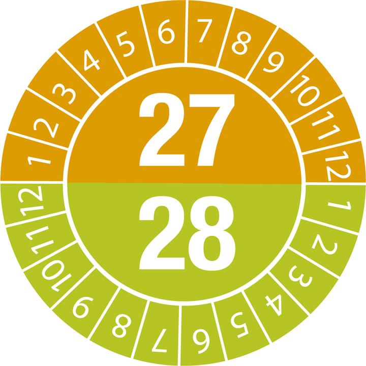 Image du produit Brady DATE INSPECTION LBLS B-500 27/28 -DIA 25, DATE 27/28-DIA 25 B-500 (250 étiquettes)