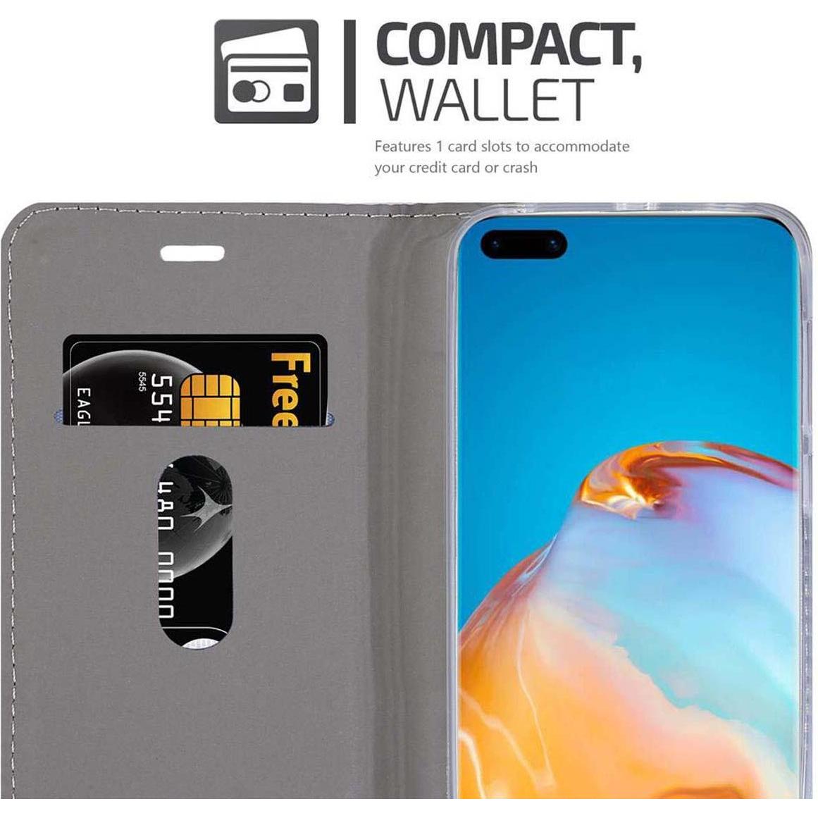 Thumbnail - Cadorabo Jeans Optik (Huawei P40 Pro+), Smartphone Hülle, Grau, Braun