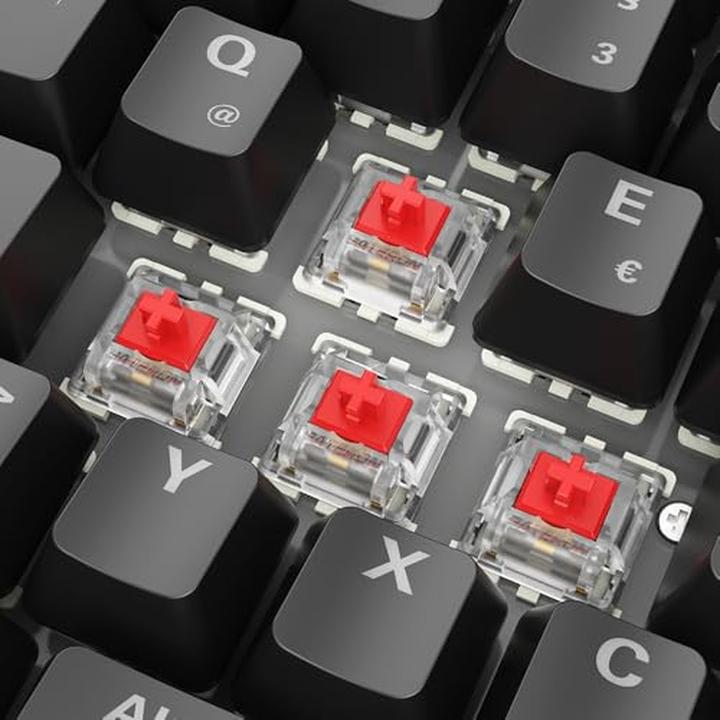 Actual product image Sharkoon SGK50 S2 bk Gateron Red EN (DE, Cable)