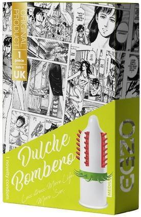 Egzo Dulche Bombero Condom With Pleasurable Spikes And Protrusions Medium 1 Piece (1 pcs.)
